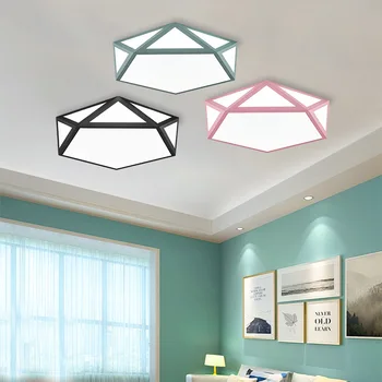 Šiaurės macaron spalvos, geometriniai lubų lempa parodų salė kambarį miegamojo puošmena namų asmeninį kūrybos
