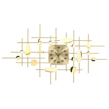 Kinijos Žolės Sieninis Laikrodis Poliruoti Meistriškumo Aukso Prabangus Sieninis Laikrodis Modernus Dizainas, Metalo Medžiagos Reloj De Sumalti Namų Laikrodžiai