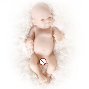 ACESTAR 10 Colių Unpainted Mini Bebe Reborn Baby Lėlės, Rinkiniai Mergina atviromis Akimis, viso Kūno, Tuščiaviduriai Imituojamas Silikono Vinilo # GF-7056G