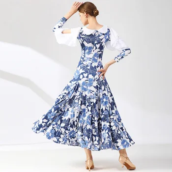 Elegantiškas Sportinių Šokių Suknelės Moterims Veiklos Kostiumas Šiuolaikinės Valsas Dancewear Dizaineris Suknelė Tango Šokėja Apranga JL3062