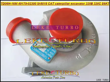 Nemokama Laivas Turbokompresorius TD06 TD06H-16M 49179-02300 5I-8018 Turbo Caterpillar Ekskavatorių 320B 320C 320L Variklio S6KT Dyzelinas