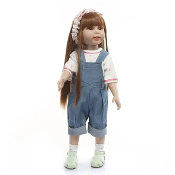 Amerikos princesė lėlės Visą vinilo kūno silikono kūdikių lėlės reborn geriausia vaikui dovana bebes atgimsta menina bonecas 45cm