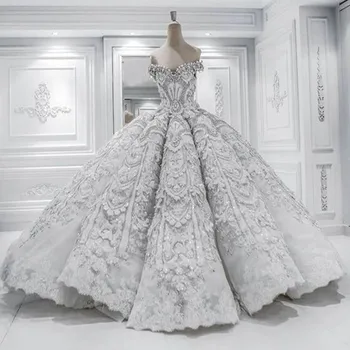 Chalatas De Mariage Princesė Vestuvių Suknelė Prabangus Vestido De Novia Satino Su Duobute Kamuolys Suknelė Vestuvių Suknelės 2021