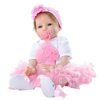 55 cm reborn baby doll 18 colių Full Vinilo Tikroviška žaislai vaikams, Kūdikiams, Švietimo Vonia Vaikai Partneris Babe Boneca