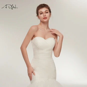 ADLN Elegantiškas Brangioji Undinė Vestuvių Suknelė 2020 Balta/Dramblio kaulo Minkštas Tiulis Vestido de Novia Sereia Nuotakos Suknelė Plius Dydis