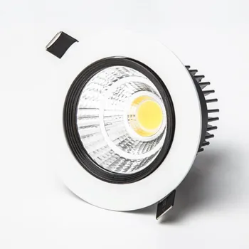 Aukštos Kokybės 7W/10W/15W/20W Įleidžiamas led žemyn šviesos COB LED Spot Lempos šviesos srautą galima reguliuoti Aukščio Lubų Downlight Baltas/Juodas apvalkalas
