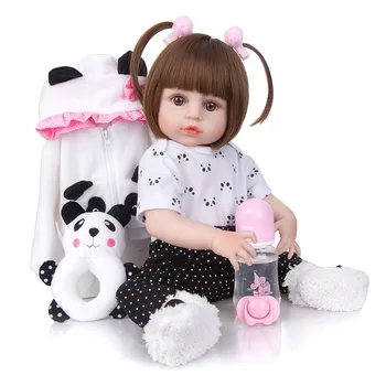 48cm viso Kūno Silikono Reborn baby Lėlės realus bebe atgimsta berniukas mergina lėlės žaislas gimtadienio bonecas vaikų dovanų