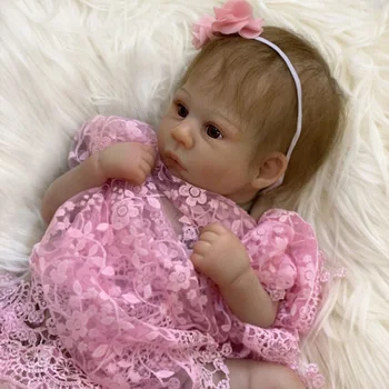 Adolly 20 Colių Realus Reborn Baby Doll, Minkštas Svertinis Modeliavimas Silikono Vinilo Gyvas Naujagimis Berniukas, Mergaitė Žaislas ad20c009