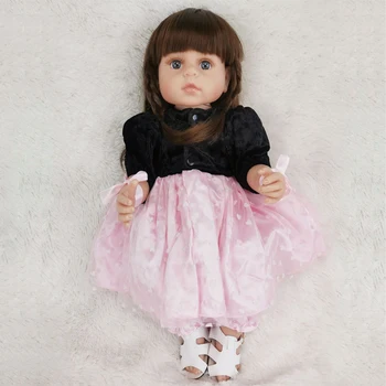 60cm Reborn Baby Doll, Rankų darbo Silikono Žavinga Atgimsta Bamblys Bonecas Mergaitė Vaikas Silikono Lėlės Surprice Gimtadienio Dovana Girl