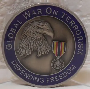 Pasaulinėje kovoje su Terorizmu Paslaugų Medalis Aukštos kokybės pasaulinis karas su terorizmu ekspedicinių medalis Iššūkis Monetos